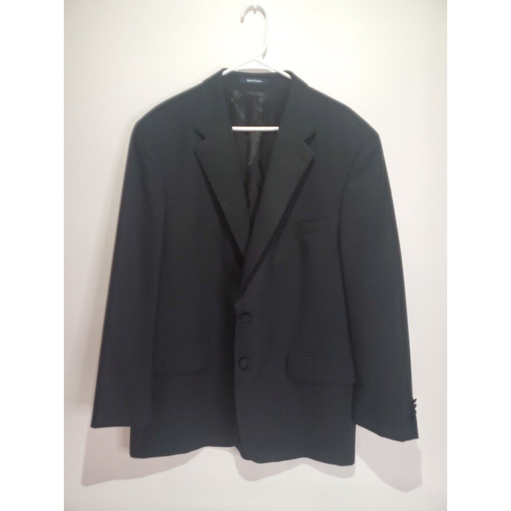 Chaps By Ralph Lauren Men's 100% Pure Wool Suit Jacket, Black, 46T